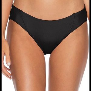 Becca by Rebecca Virtue Fine Line Ribbed American Hipster Bikini Bottom Small S